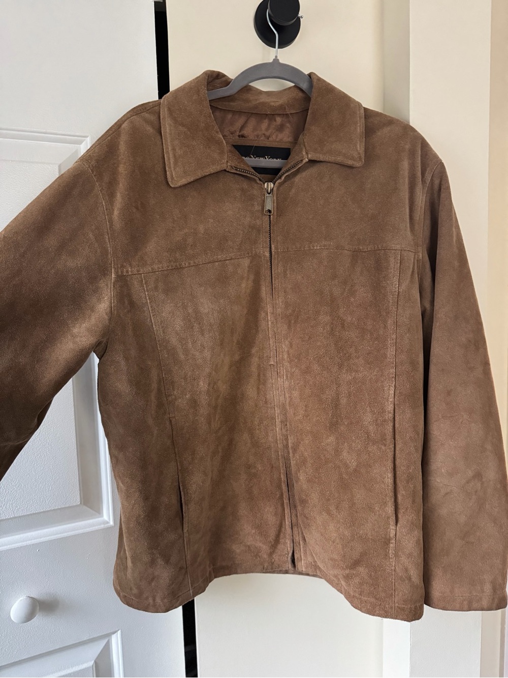Marc New York Men's Brown Suede Zip Jacket